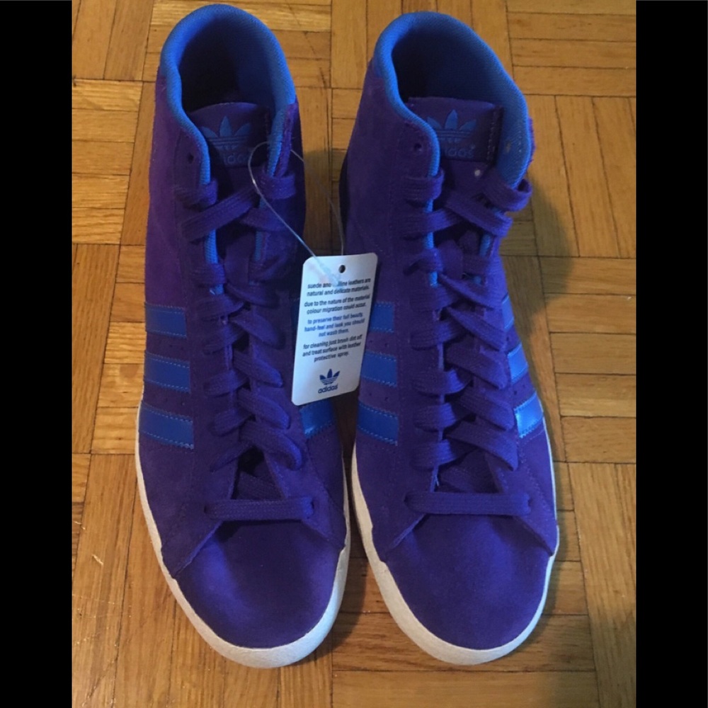 Adidas shoes blue and purple